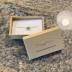 Silver Heart necklace “I”